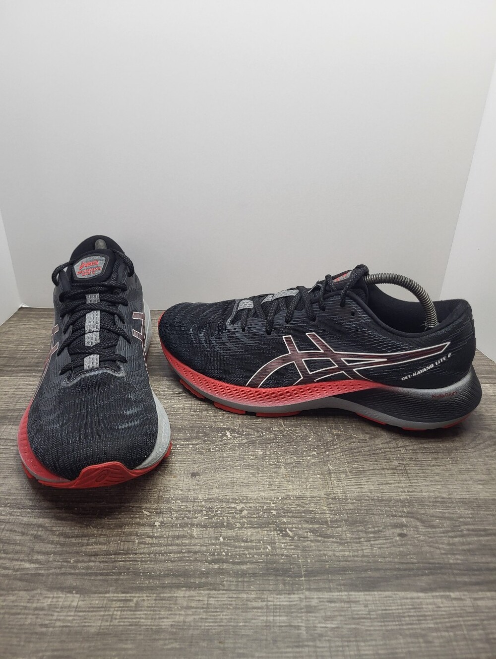 Asics Gel-Kayano Lite 2 Mens Size 10 Black Red Athletic Running Sneakers Shoes